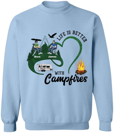 Life Is Better With Camfires - Personalized Camping Shirt - Camper Shirt - Camping Gift - Friend Shirt