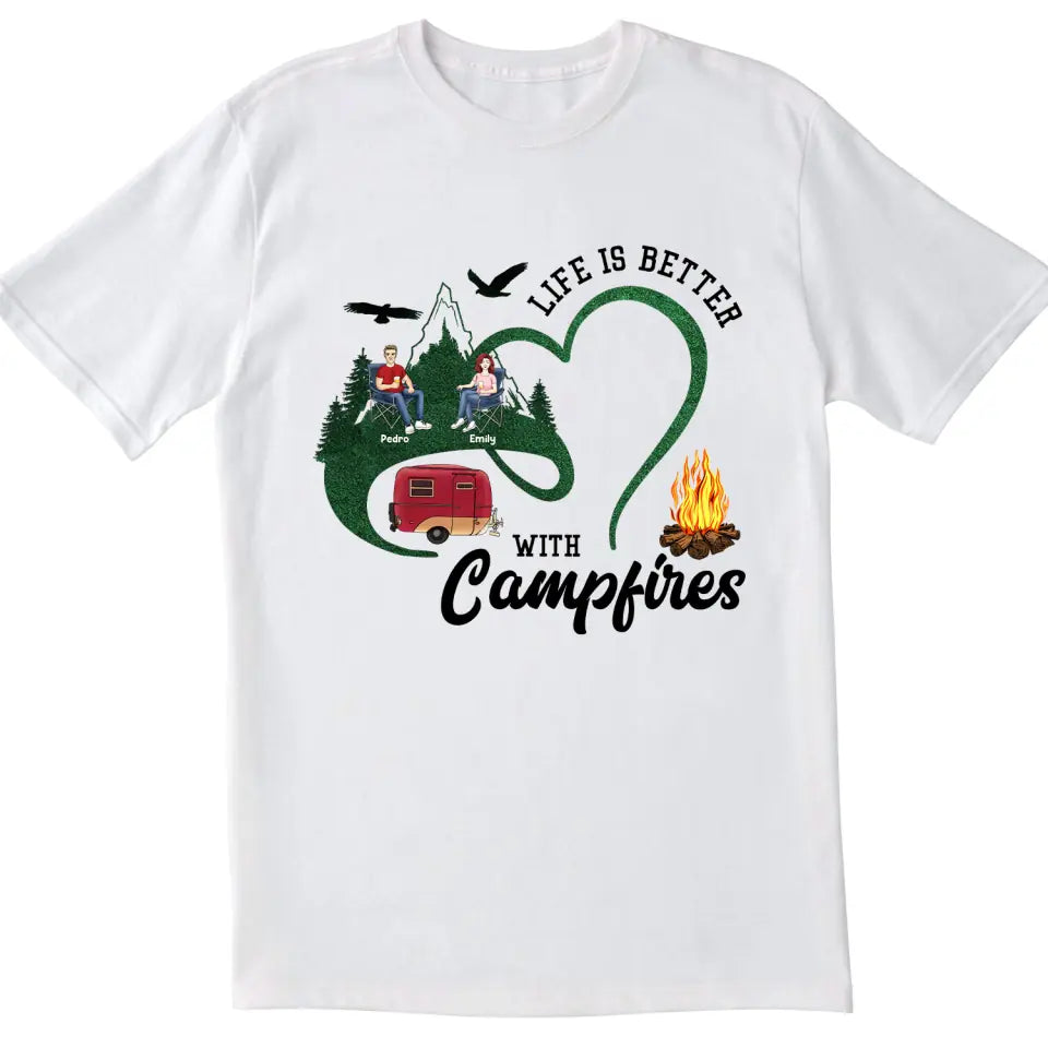 Life Is Better With Camfires - Personalized Camping Shirt - Camper Shirt - Camping Gift - Friend Shirt