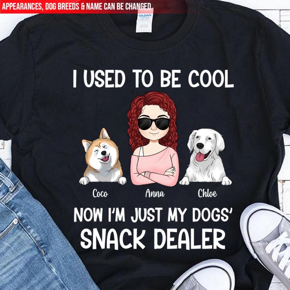 I Used To Be Cool Snack Dealer - Personalized Dog Lovers Shirt - Dog Mom Shirts - Dog Lovers Gift - Fur Mama Shirt