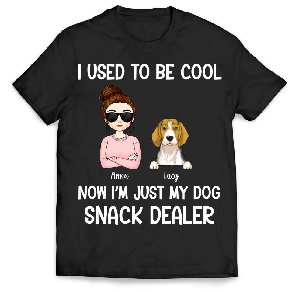 I Used To Be Cool Snack Dealer - Personalized Dog Lovers Shirt - Dog Mom Shirts - Dog Lovers Gift - Fur Mama Shirt