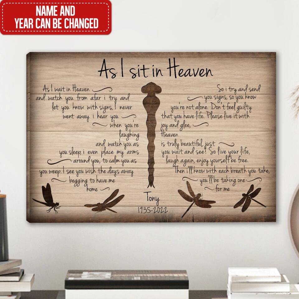 As I Wait In Heaven And Watch You From Afar I Try And Let You Know With Sign - Personalized Canvas