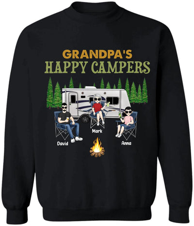 Grandpa's Happy Campers Shirt - Personalized Grandpa Shirt - Personalized Camping Shirt - Grandpa Gift - Camping Life