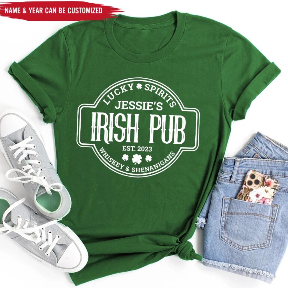 Retro St Patricks Day Shirt - Personalized Irish Pub T-Shirt, Irish Shirt Gifts