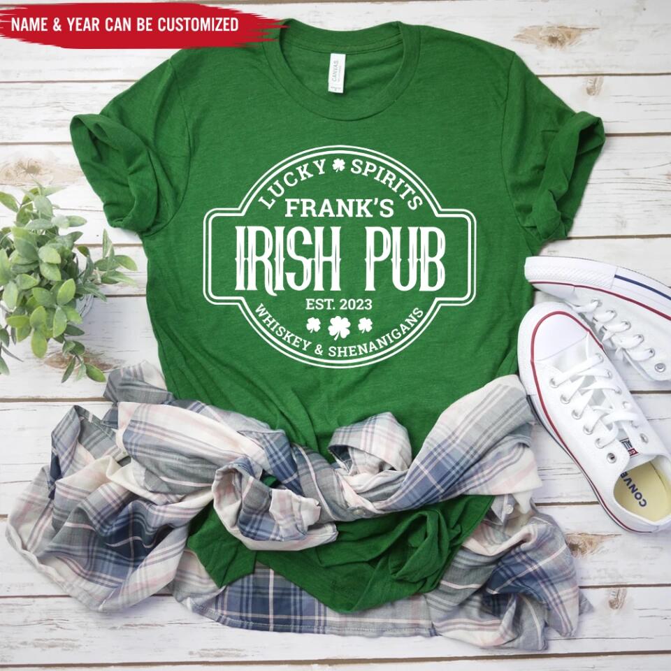 Retro St Patricks Day Shirt - Personalized Irish Pub T-Shirt, Irish Shirt Gifts