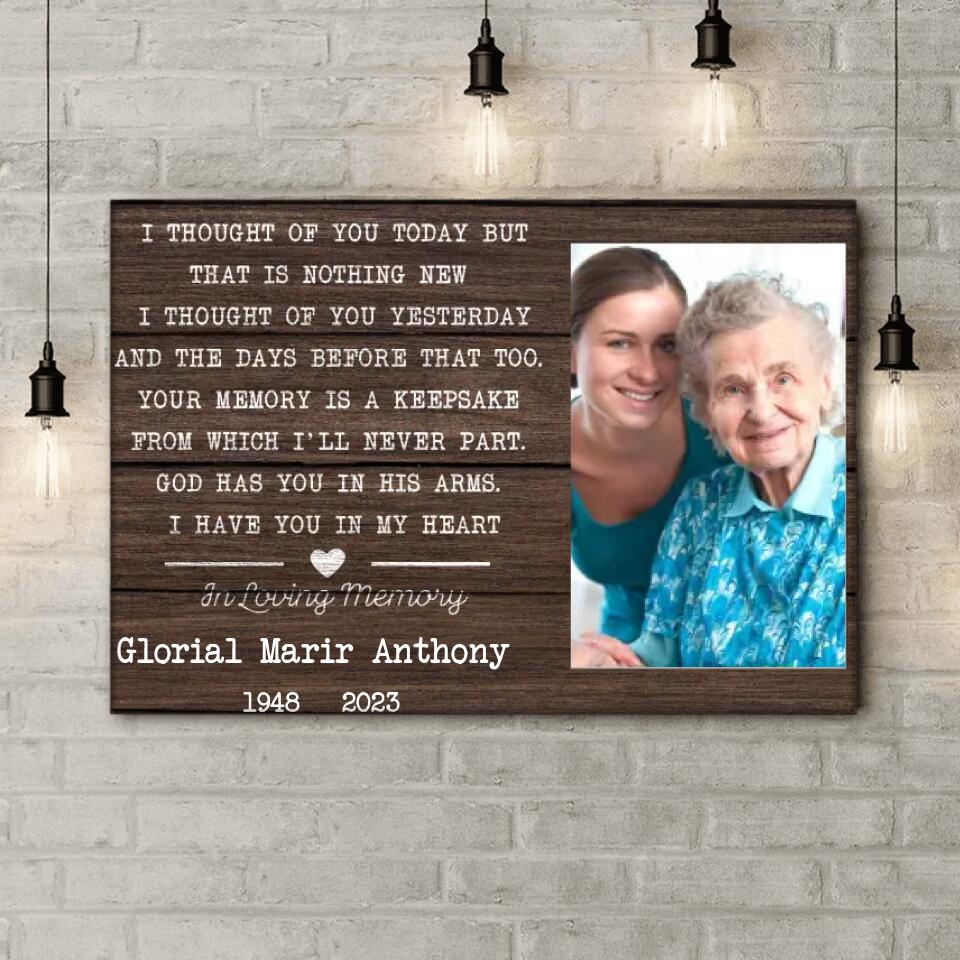 I Thought Of You Today But That Is Nothing New - Personalized Canvas