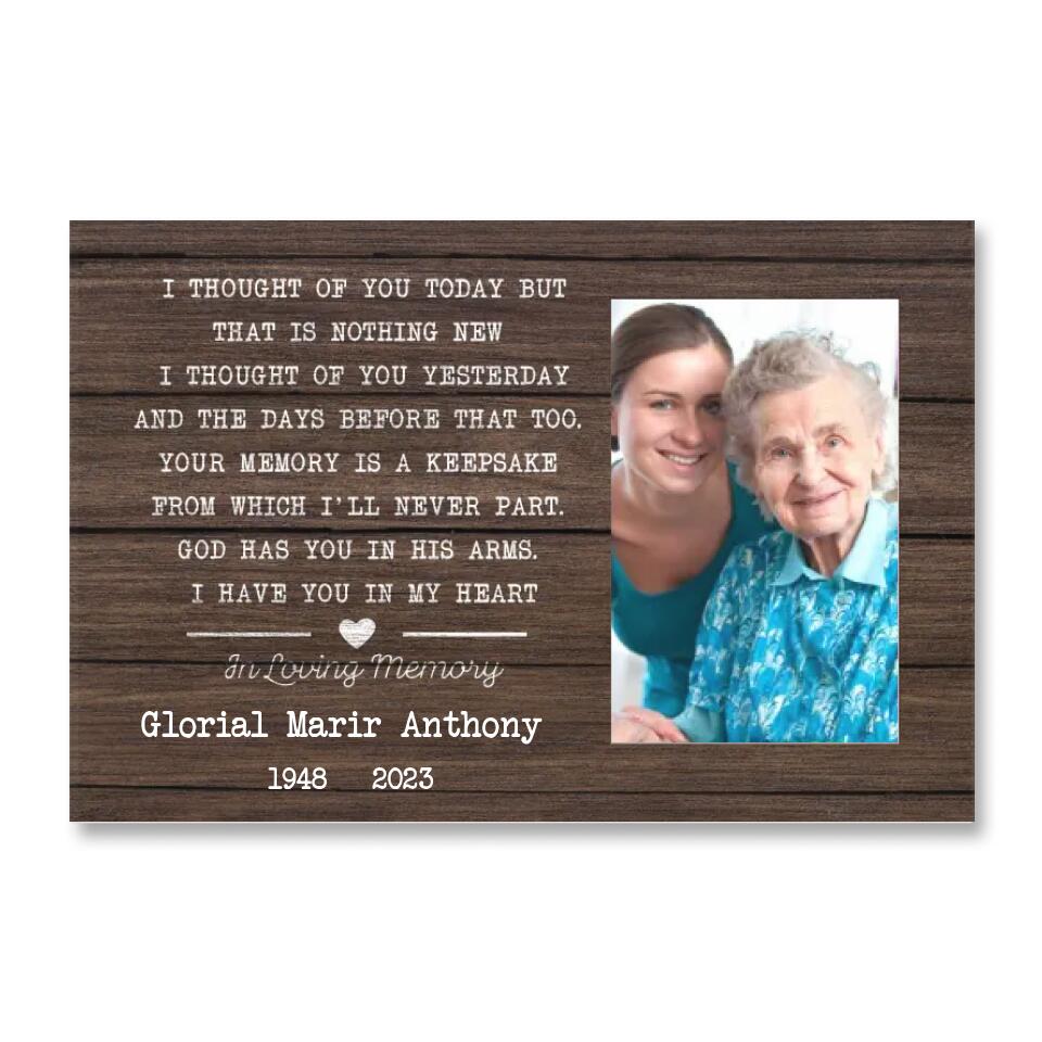 I Thought Of You Today But That Is Nothing New - Personalized Canvas