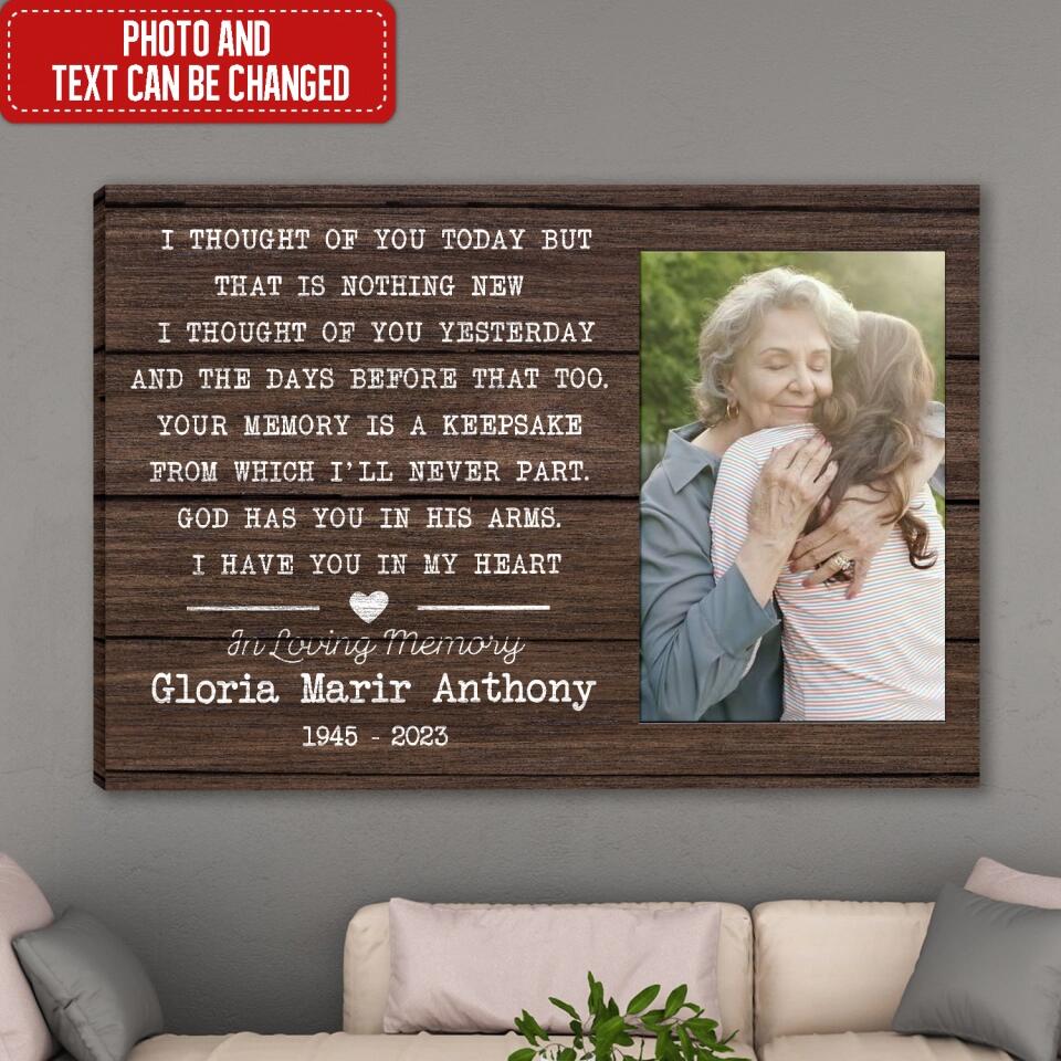 I Thought Of You Today But That Is Nothing New - Personalized Canvas