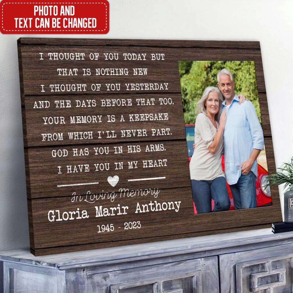 I Thought Of You Today But That Is Nothing New - Personalized Canvas