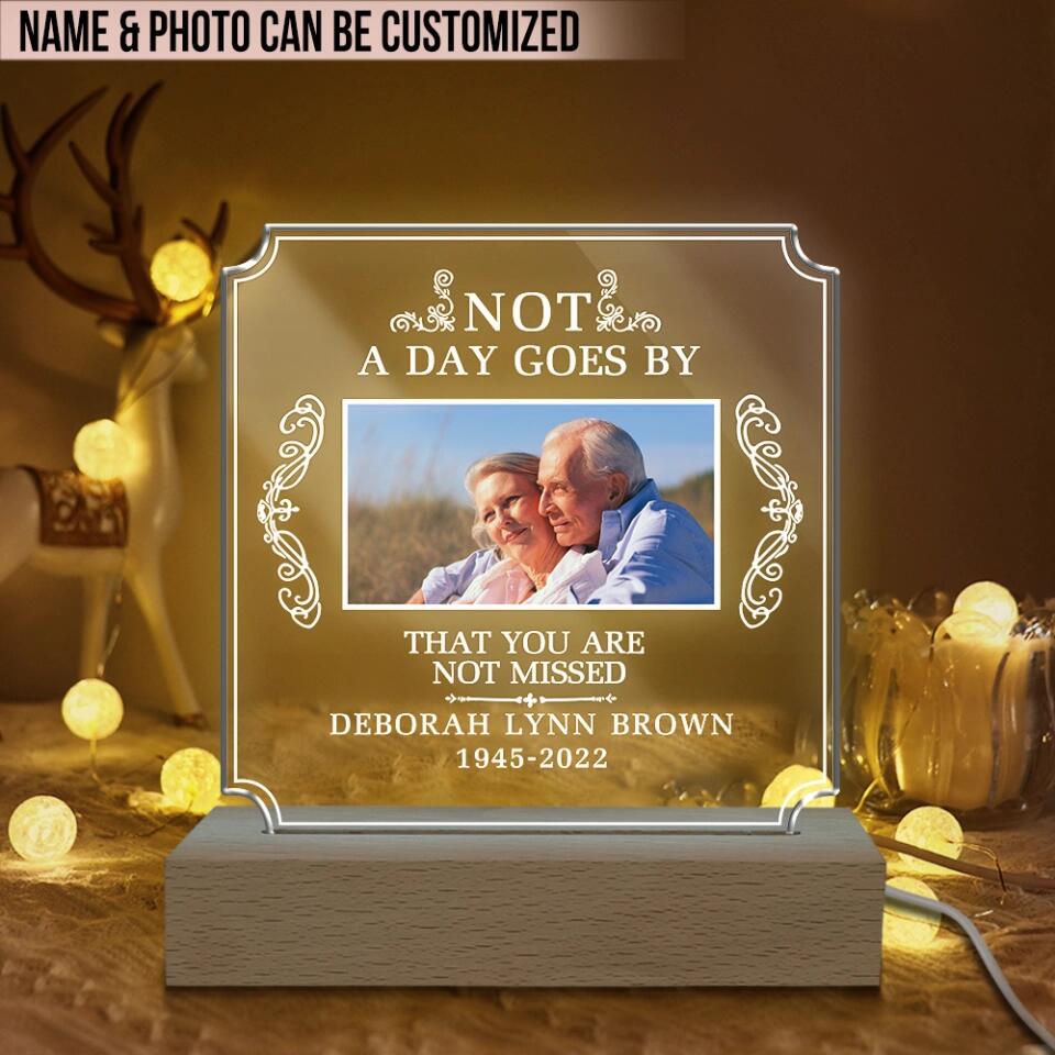 Not A Day Goes By That You Are Not Missed - Personalized Acrylic Lamp