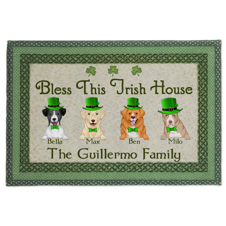Bless This Irish House - Personalized Doormat, Gift For St. Patrick&#39;s Day