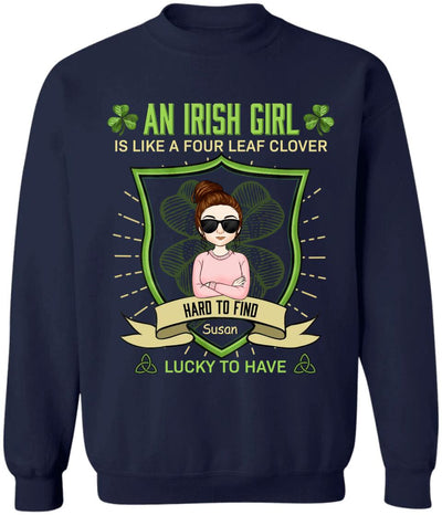 An Irish Girl Is Like A Four Leaf Clover - Personalized T-Shirt