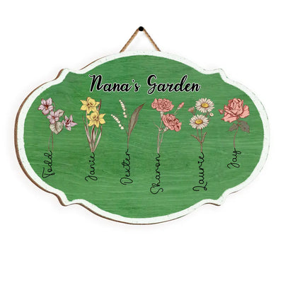 Grandma's Garden - Personalized Wooden Sign, Gift For Grandma, Grandparents