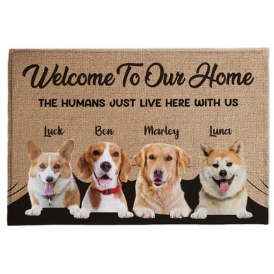 Welcome To The Pet Home - Personalized Doormat, Funny Pet Gift