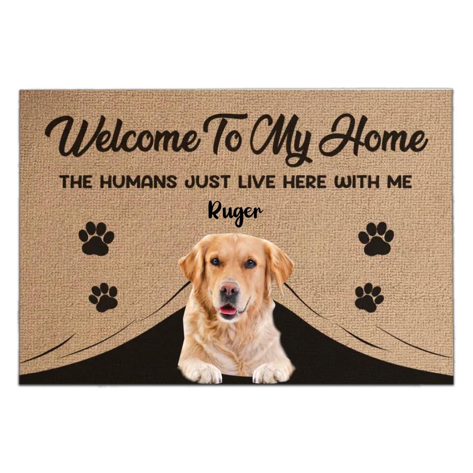 Welcome To The Pet Home - Personalized Doormat, Funny Pet Gift