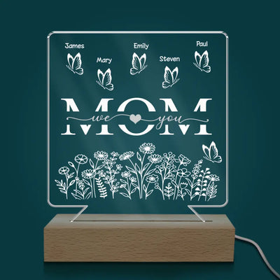 Mom We Love You - Personalized Acrylic Night Lamp - Personalized Mothers Day Gift - Mum gift - Happy Mother's Day