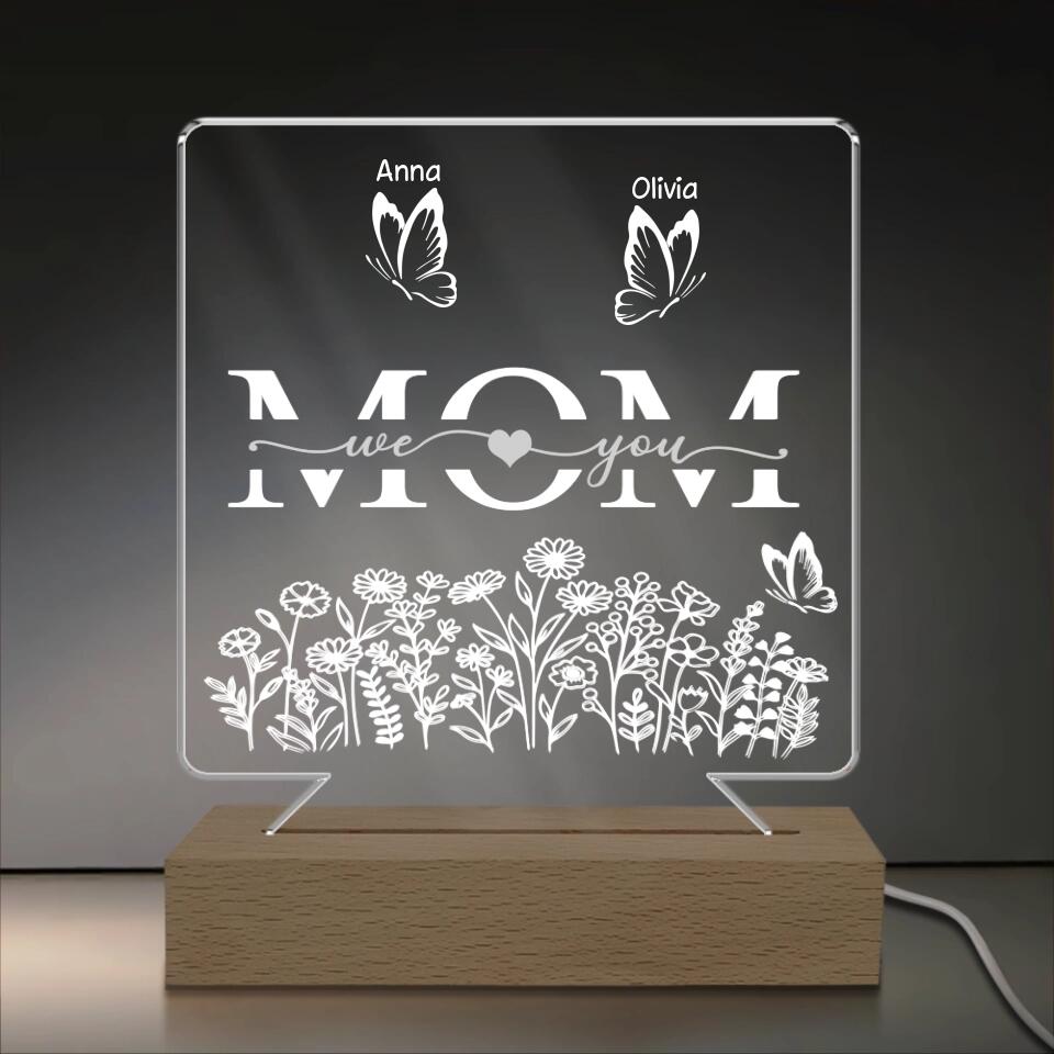Mom We Love You - Personalized Acrylic Night Lamp - Personalized Mothers Day Gift - Mum gift - Happy Mother's Day