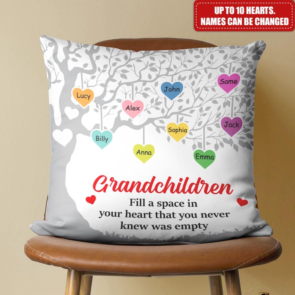 Grandchildren Family Tree - Personalized Pillow (Insert Included), Gift For Grandparent