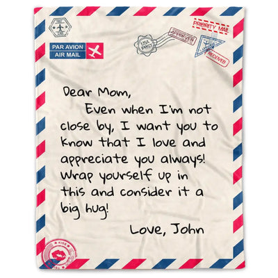 Letter To Mom - Personalized Blanket, Gifts For Mom, Mom Gifts from Daughter, Son
