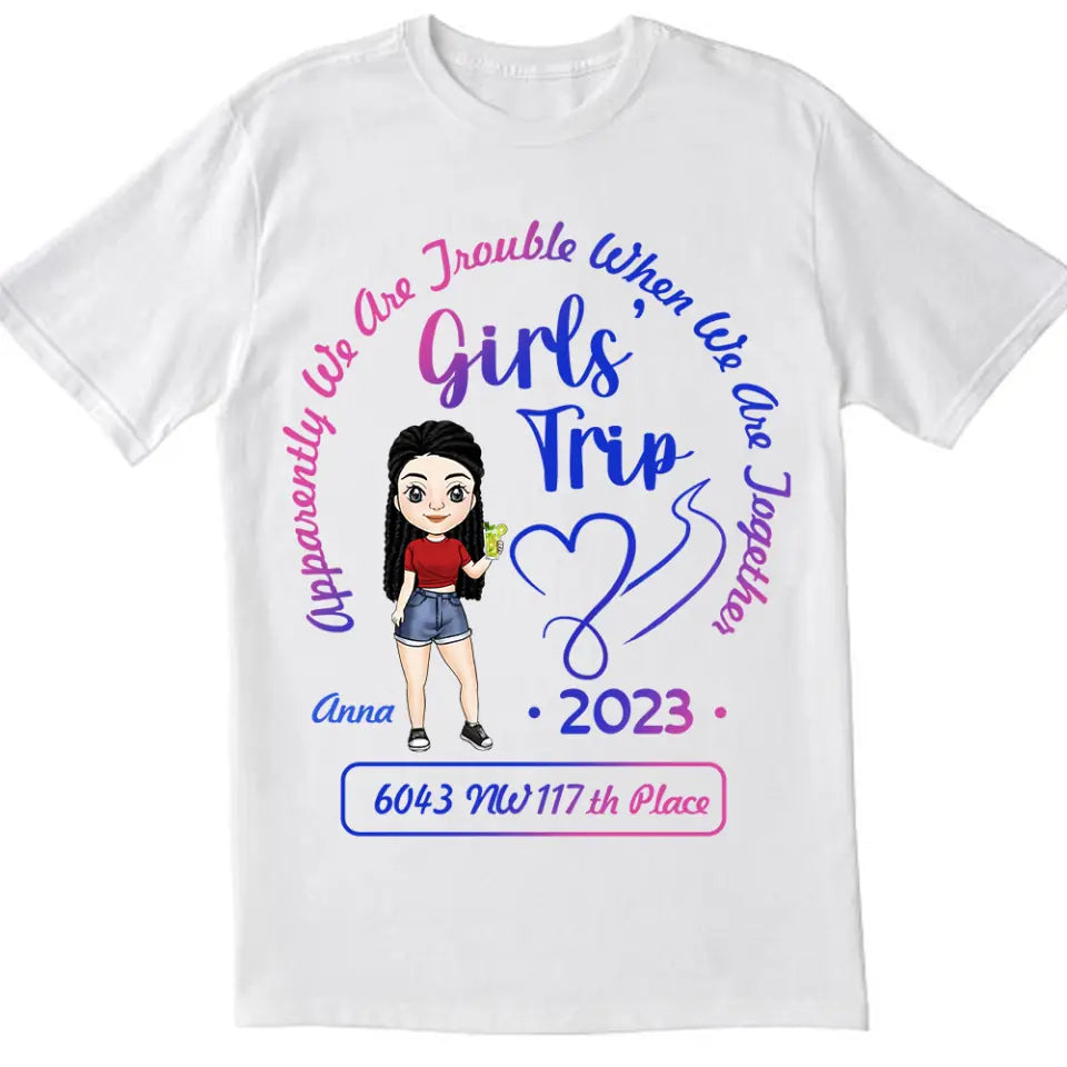 Girls&#39; Trip - Personalized T-Shirt, Girls Travel Shirt, Best Friends Gift