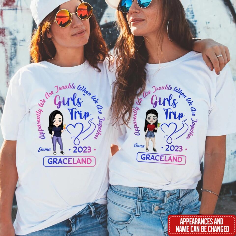 Girls' Trip - Personalized T-Shirt, Girls Travel Shirt, Best Friends Gift