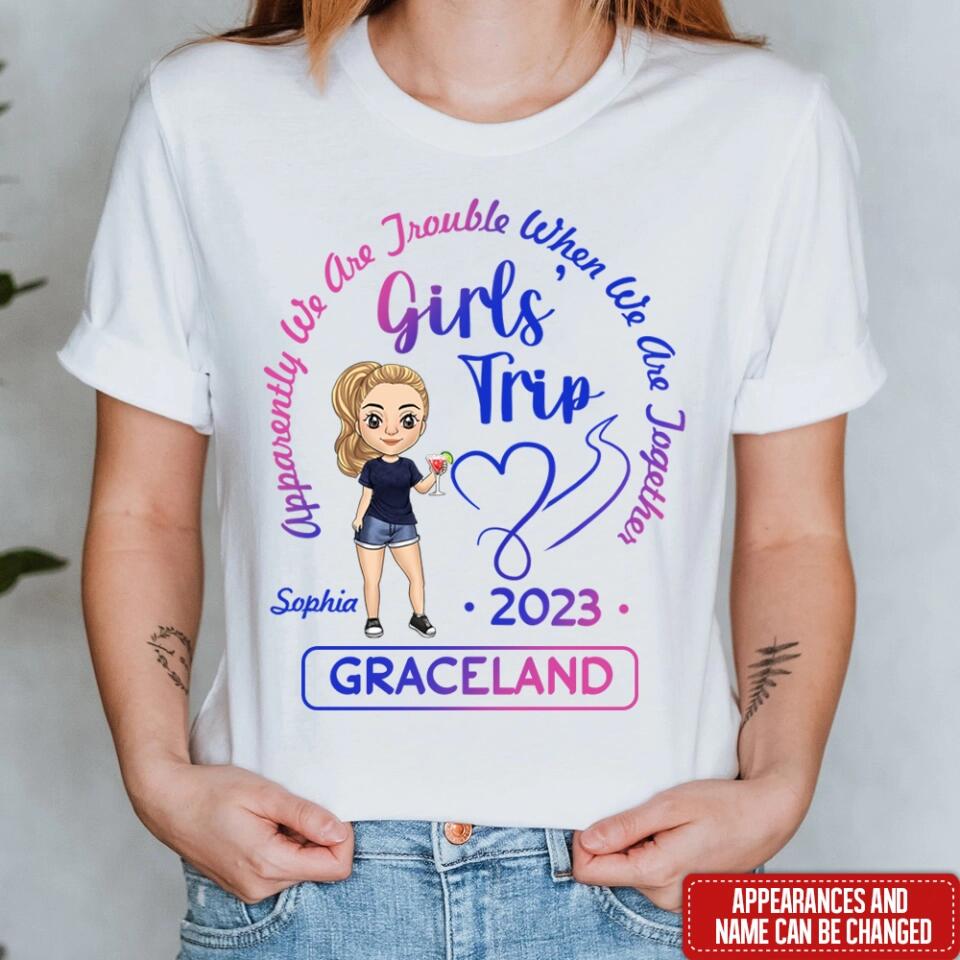 Girls' Trip - Personalized T-Shirt, Girls Travel Shirt, Best Friends Gift
