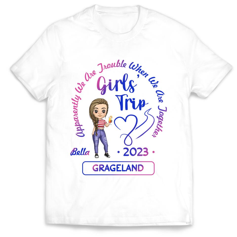 Girls' Trip - Personalized T-Shirt, Girls Travel Shirt, Best Friends Gift
