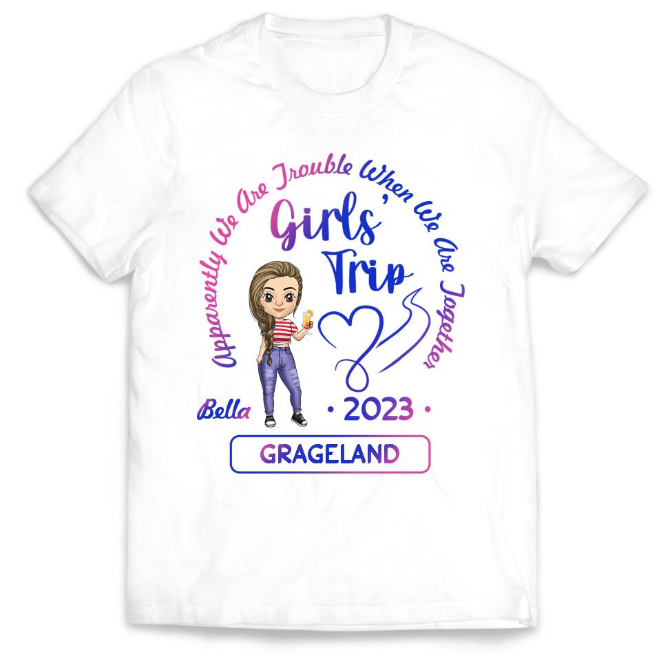 Girls' Trip - Personalized T-Shirt, Girls Travel Shirt, Best Friends Gift