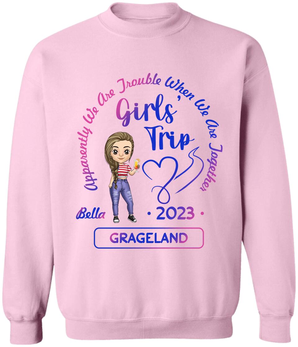 Girls' Trip - Personalized T-Shirt, Girls Travel Shirt, Best Friends Gift