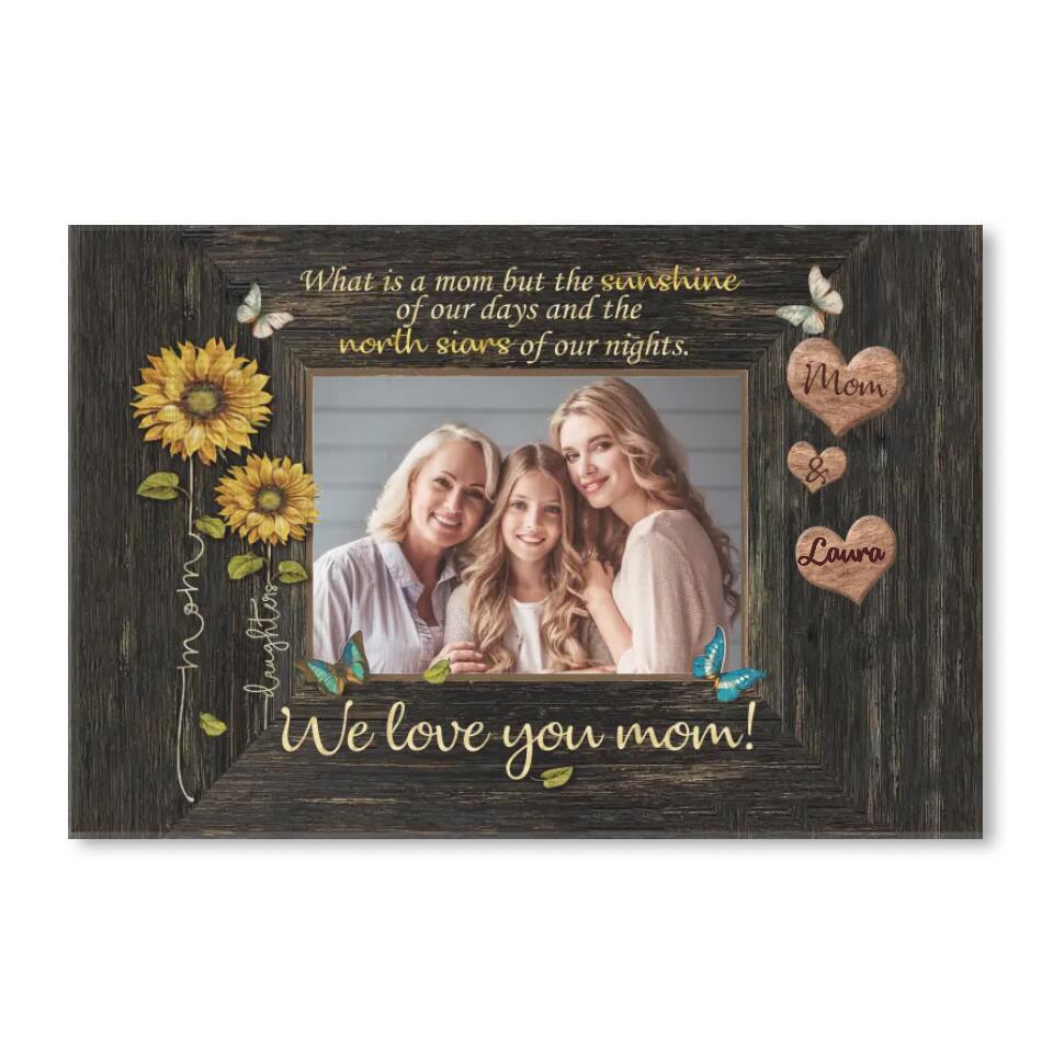 What Is A Mom But The Sunshine Of Our Days And The North Stars Of Our Nights - Personalized Canvas