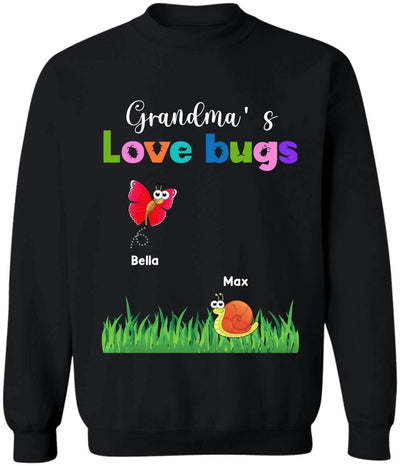 Grandma Love Bugs - Personalized T-shirt, Gift For Nana, Mimi