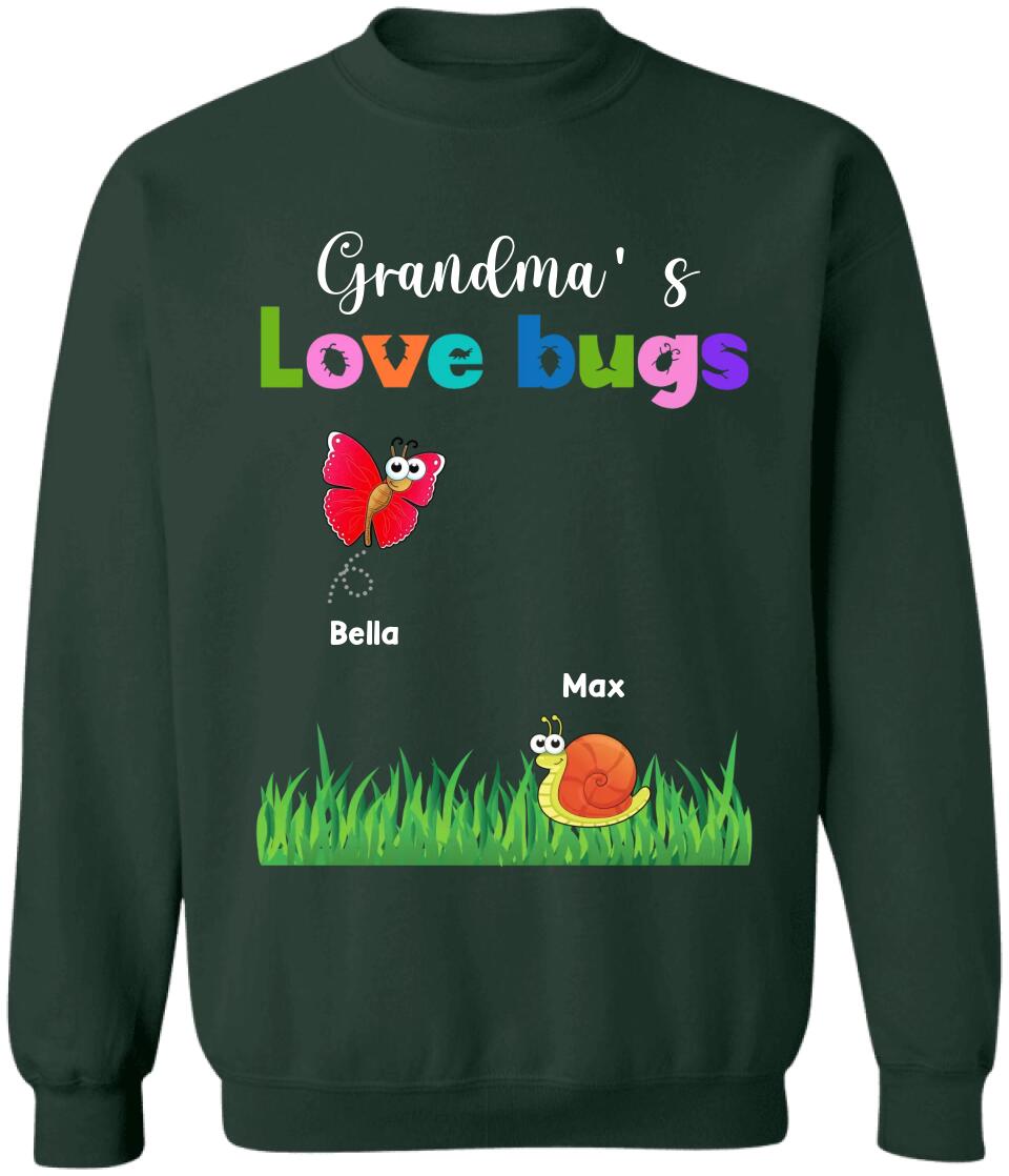 Grandma Love Bugs - Personalized T-shirt, Gift For Nana, Mimi