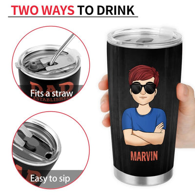 Dad Established - Personalized Tumbler, Gift For Father's Day