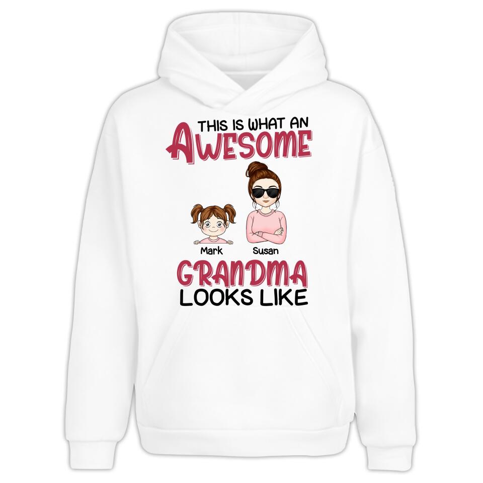 This Is What An Awesome Grandma Looks Like - Personalized T-Shirt, Gift For Mother's Day