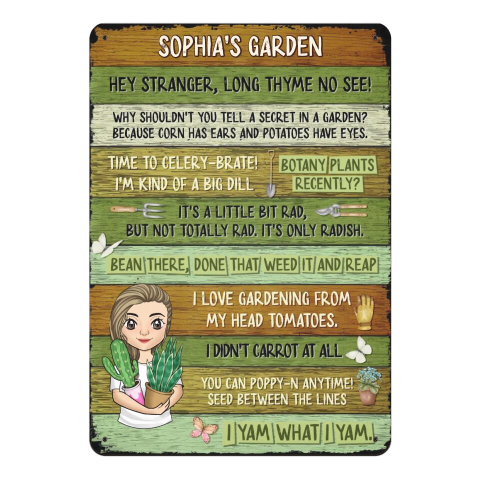 Personalized Garden Sign - Gift Idea For Gardeners - Garden Jokes Greenhouse Sign - Gardening Home Decor