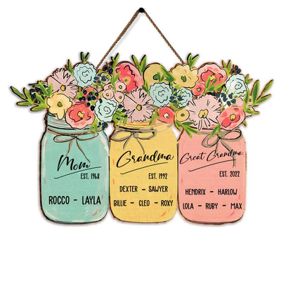 Great Grandma - Personalized Wood Sign - Gift For Grandma - Mothers Day Wooden Sign - Mom Gift