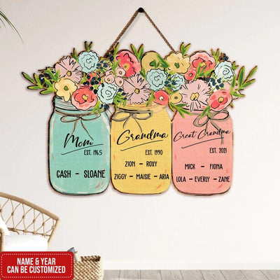 Great Grandma - Personalized Wood Sign - Gift For Grandma - Mothers Day Wooden Sign - Mom Gift