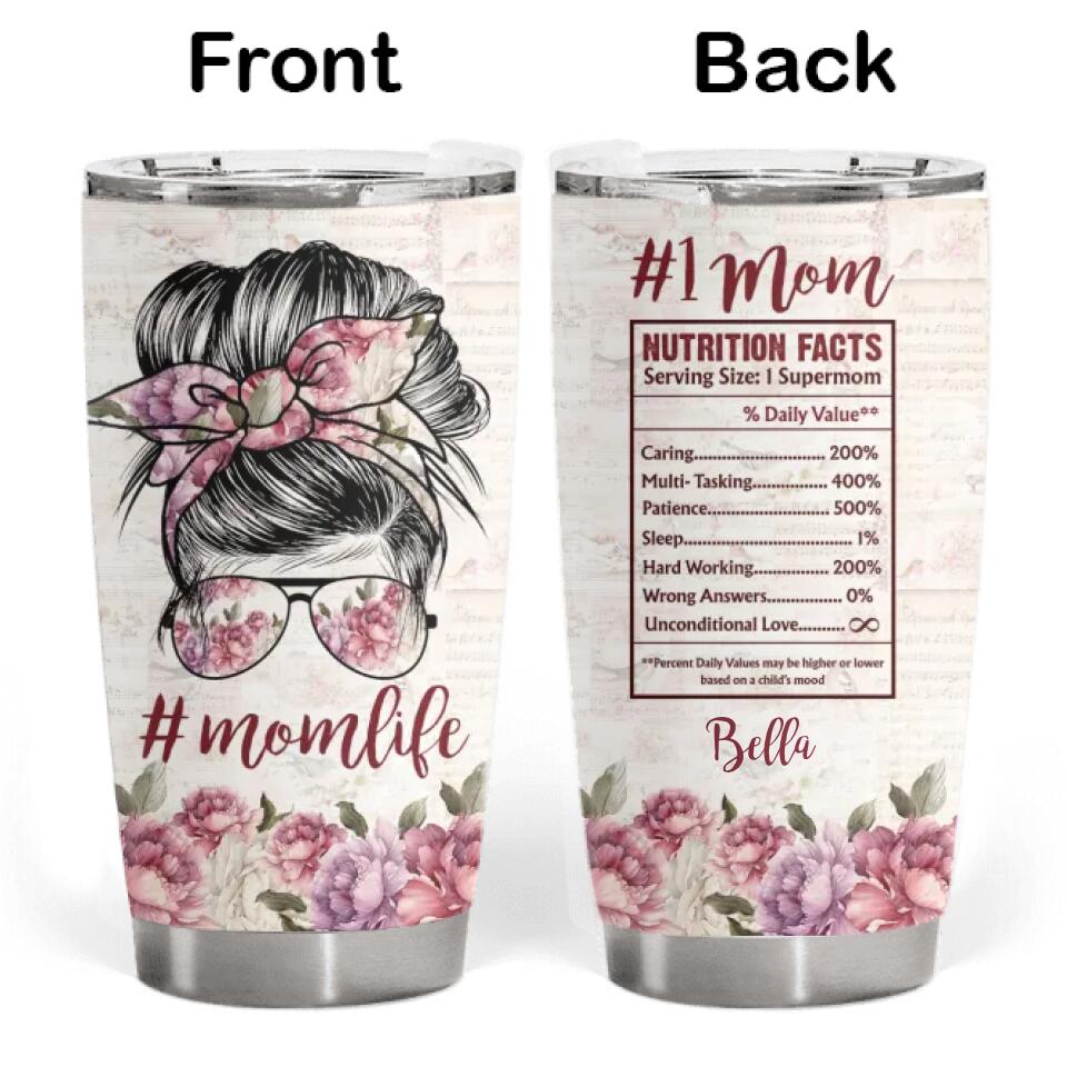 Nutrition Mom - Personalized Mom Tumbler- Mother's Day Tumbler Ideas - Mother Gift Tumbler