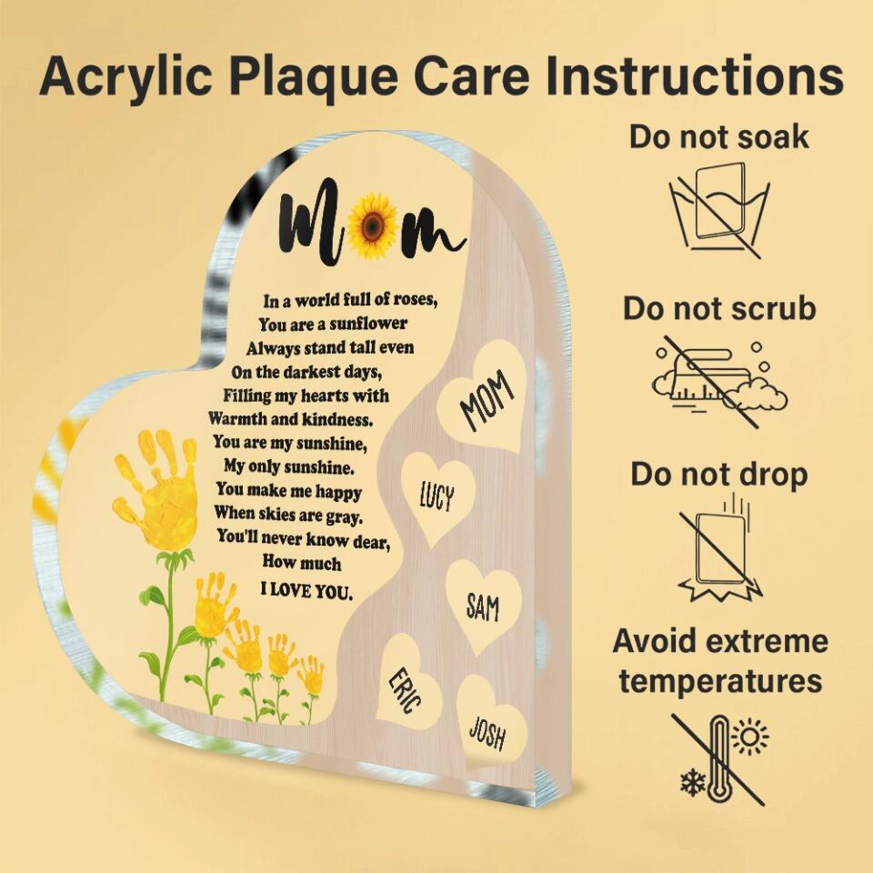 You Are My Sunshine, My Only Sunshine - Personalized Acrylic Plaque, Gift  For  Mother's Day