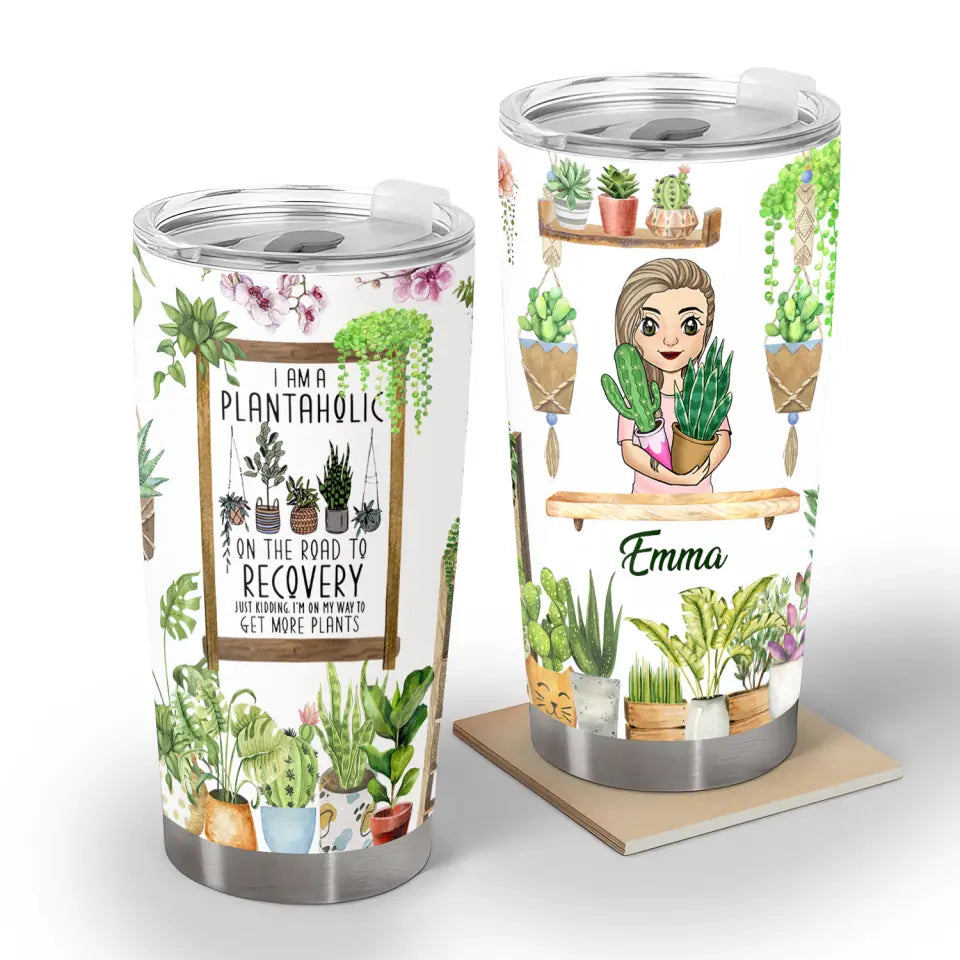 I'm A Plantaholic - Personalized Plant Lover Tumbler - Affirmation Gift For Mother's Day - Plant Lover Gift - Plant Lady Tumbler