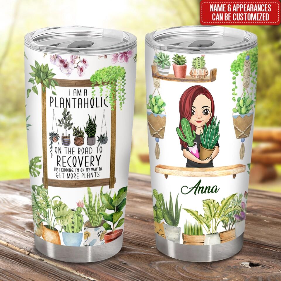I'm A Plantaholic - Personalized Plant Lover Tumbler - Affirmation Gift For Mother's Day - Plant Lover Gift - Plant Lady Tumbler