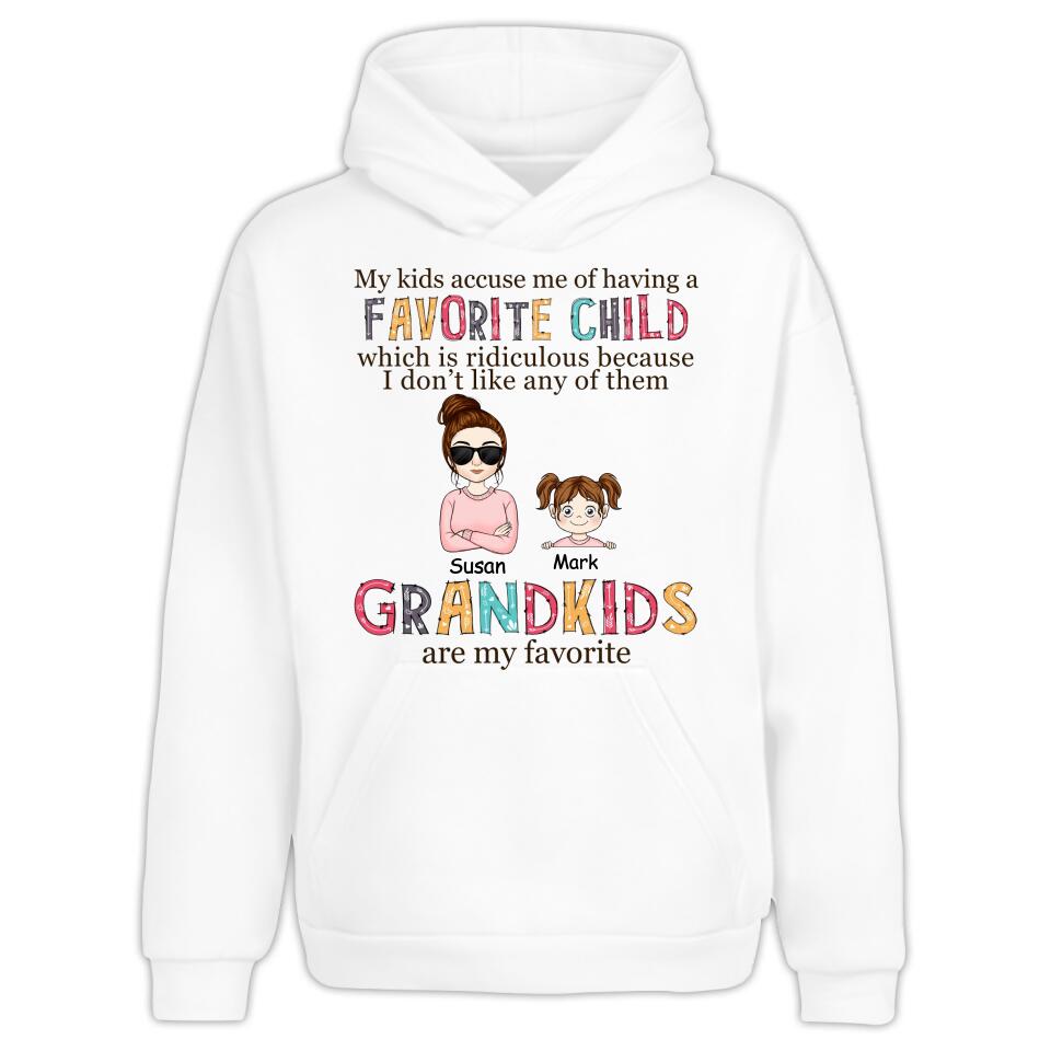My Kids Accuse Me Of Having A Favorite Child - Personalized T-Shirt, Gift For Mother's Day, Gift For Grandma