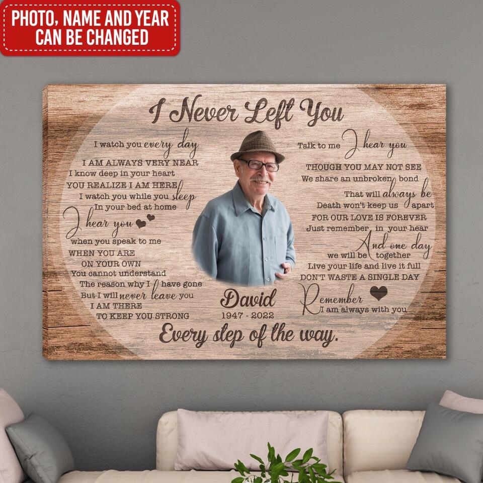 I Never Left You - Personalized Canvas, Memorial Gift