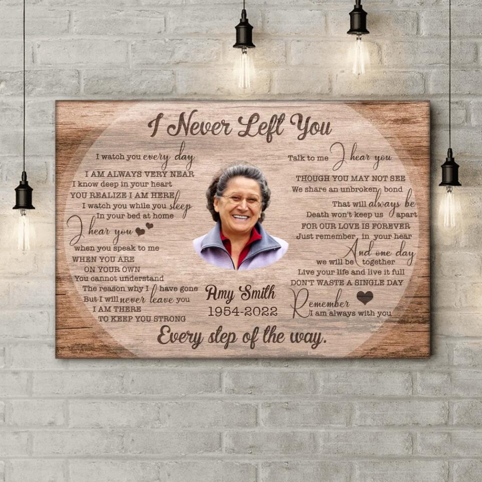 I Never Left You - Personalized Canvas, Memorial Gift