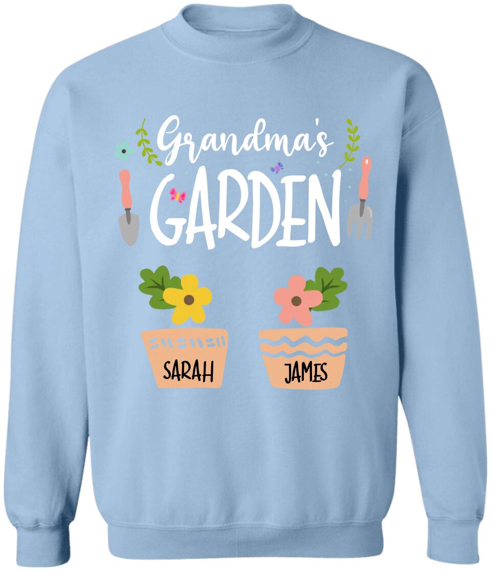 Grandma's Garden - Personalized Grandma Shirt - Gift For Grandma Nana Shirt - Grandma Tee With Grandkids Names