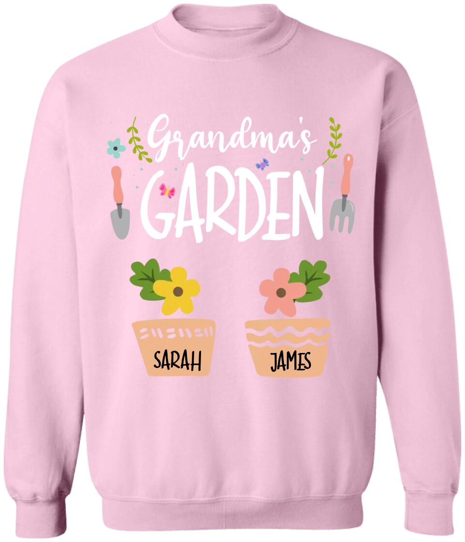 Grandma's Garden - Personalized Grandma Shirt - Gift For Grandma Nana Shirt - Grandma Tee With Grandkids Names