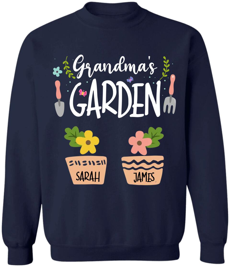Grandma's Garden - Personalized Grandma Shirt - Gift For Grandma Nana Shirt - Grandma Tee With Grandkids Names