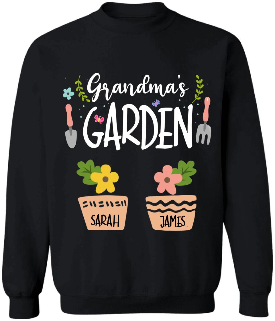 Grandma's Garden - Personalized Grandma Shirt - Gift For Grandma Nana Shirt - Grandma Tee With Grandkids Names