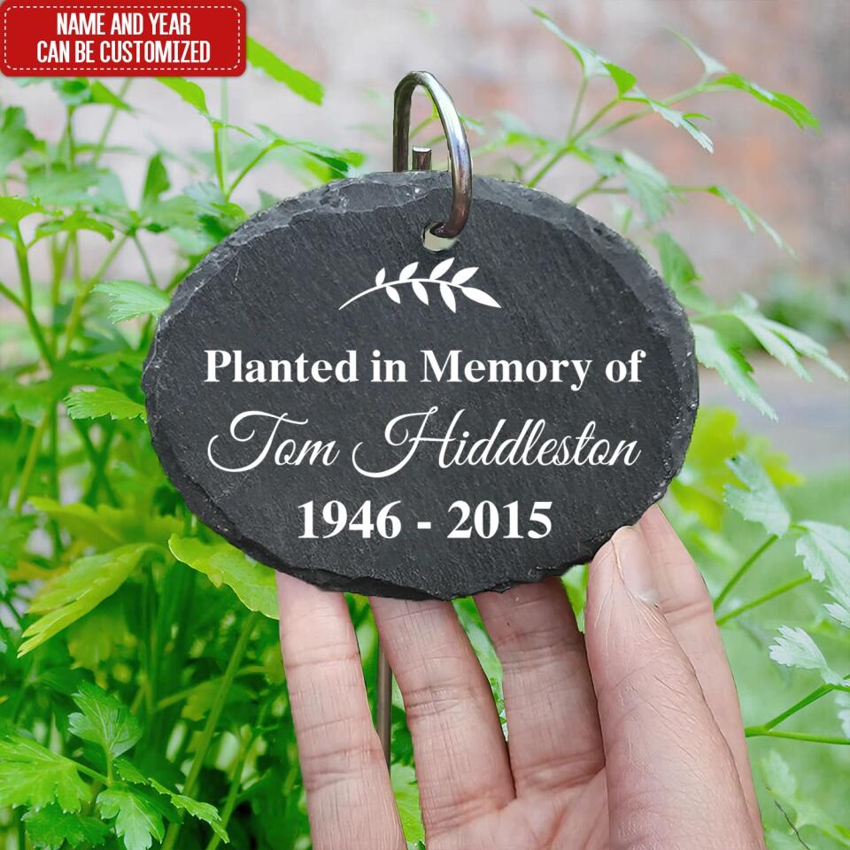 Plant In Memory Of Your Loved One - Personalized Garden Slate