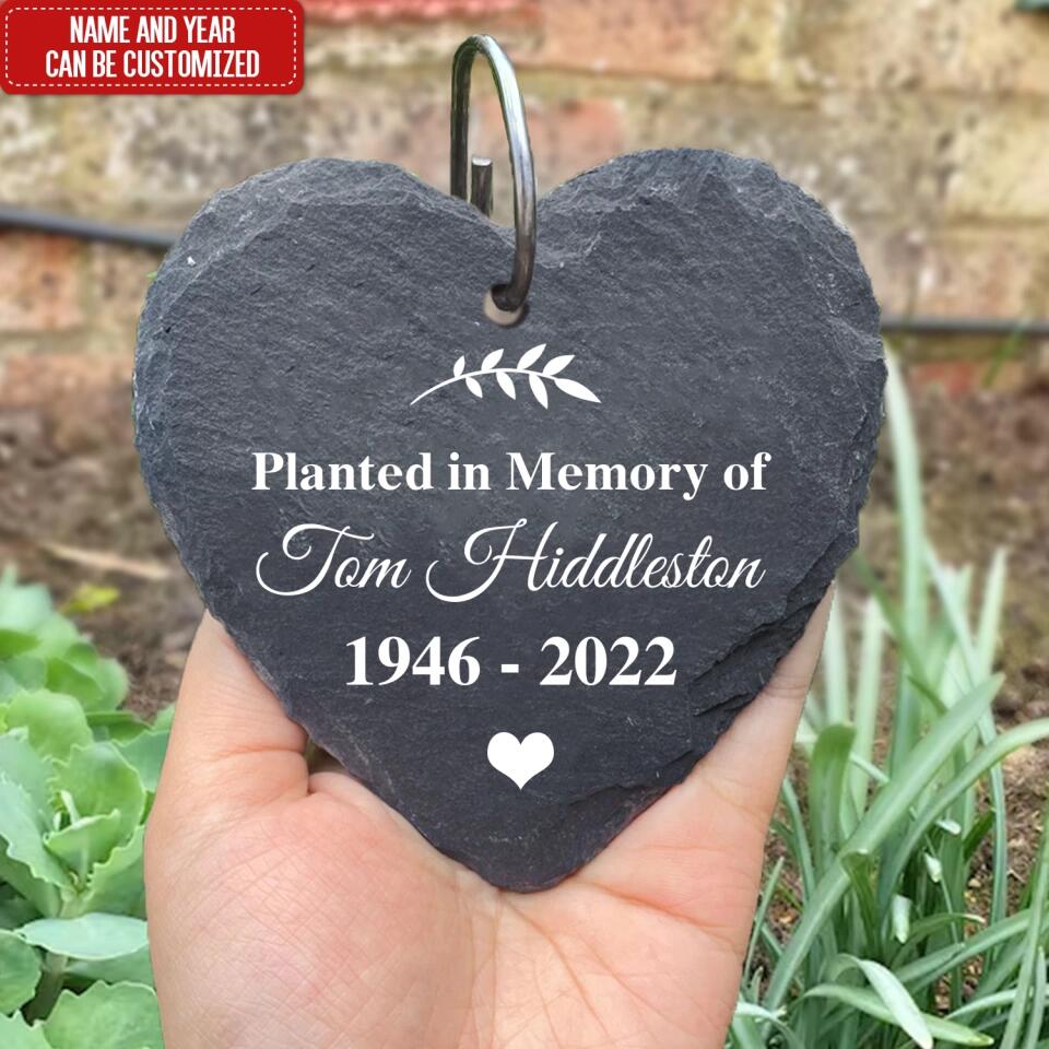Plant In Memory Of Your Loved One - Personalized Garden Slate