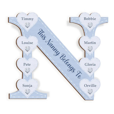 Nana Sign With Grandkids Names - Personalized Nana Wooden Sign - Nana Gift